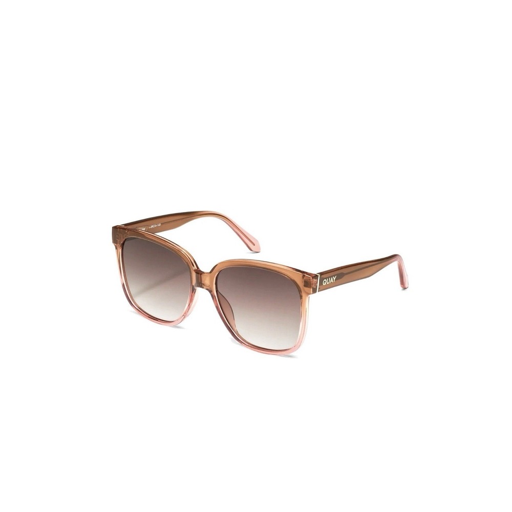 QUAY Women's WIDE AWAKE NO-NS-2352 Coffee Rose Frame/Brown Lenses Sunglasses